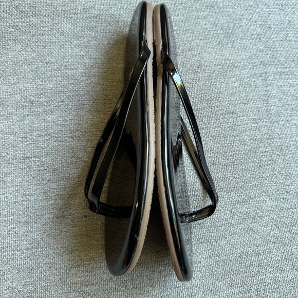 TKEES Glosses Flip Flop Black Classic Beach Vacation Minimalist Women's 8 - Picture 7 of 9